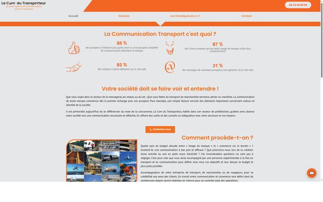 Aperçu du site La Com du Transporteur