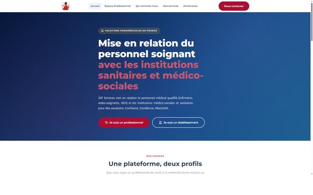 Aperçu du site SSF Services